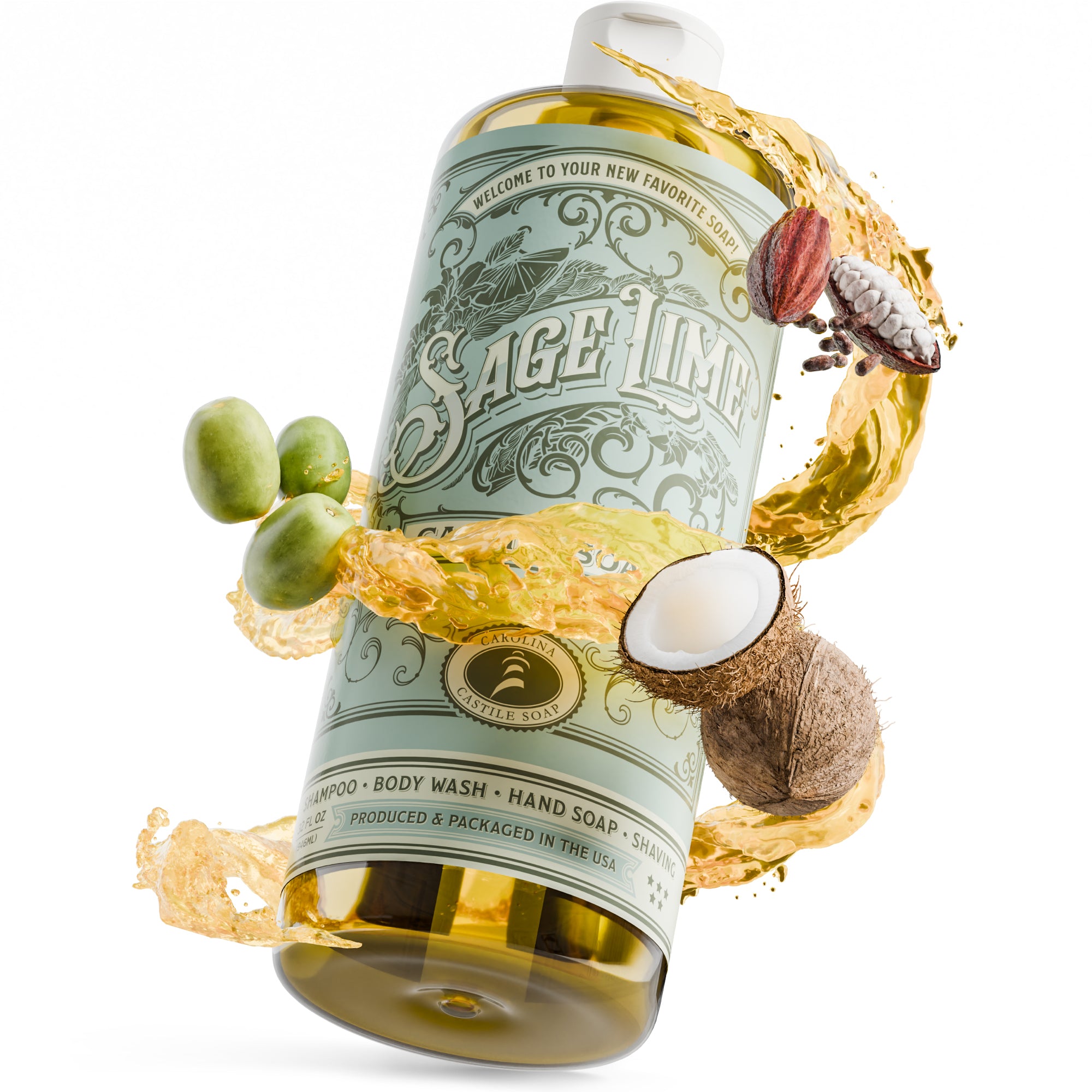 Sage Lime Castile Soap image 0