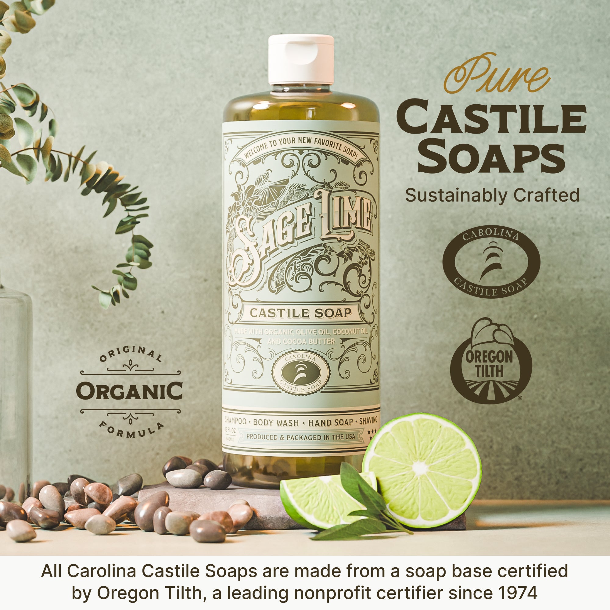Sage Lime Castile Soap image 1