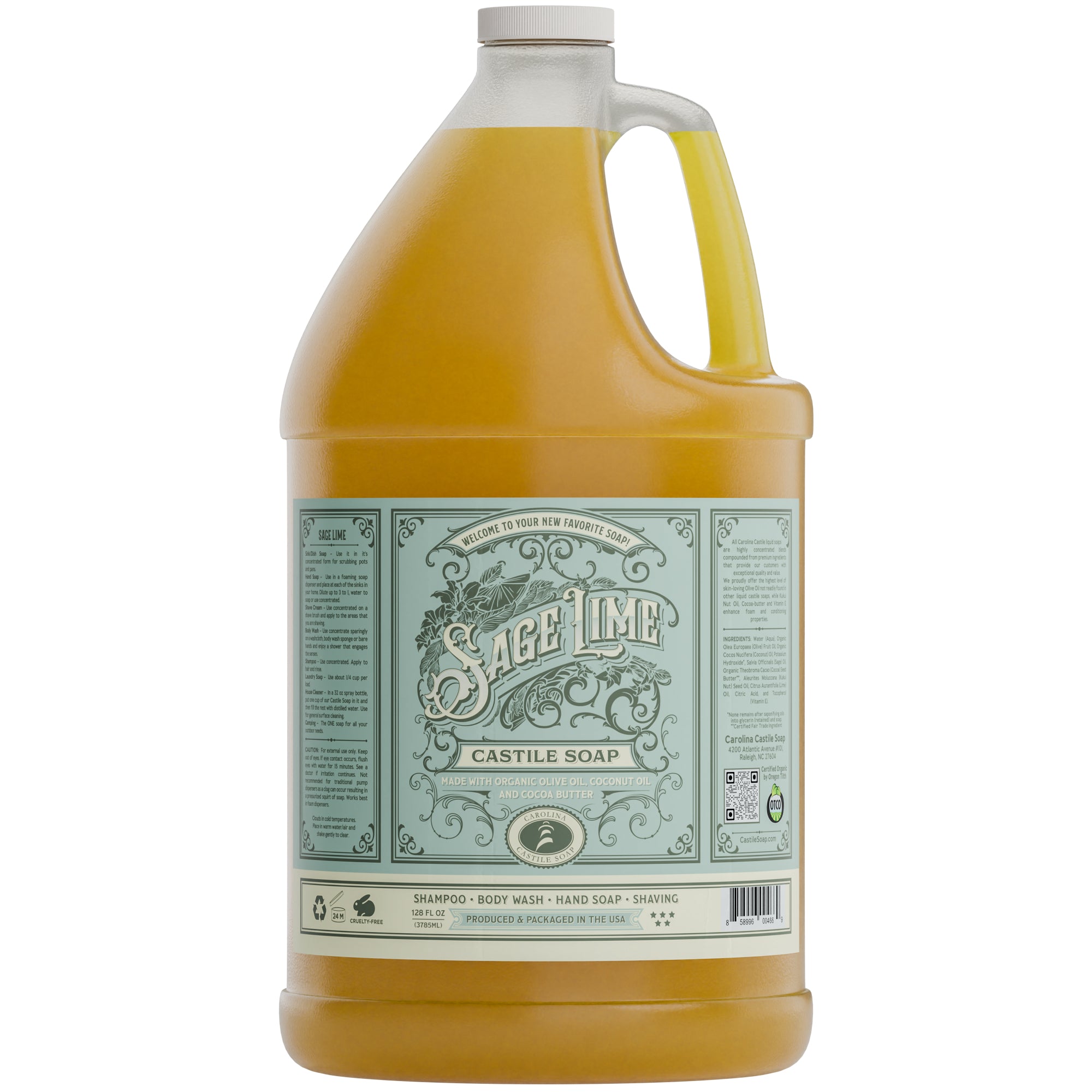 Sage Lime Castile Soap - 1 Gallon image