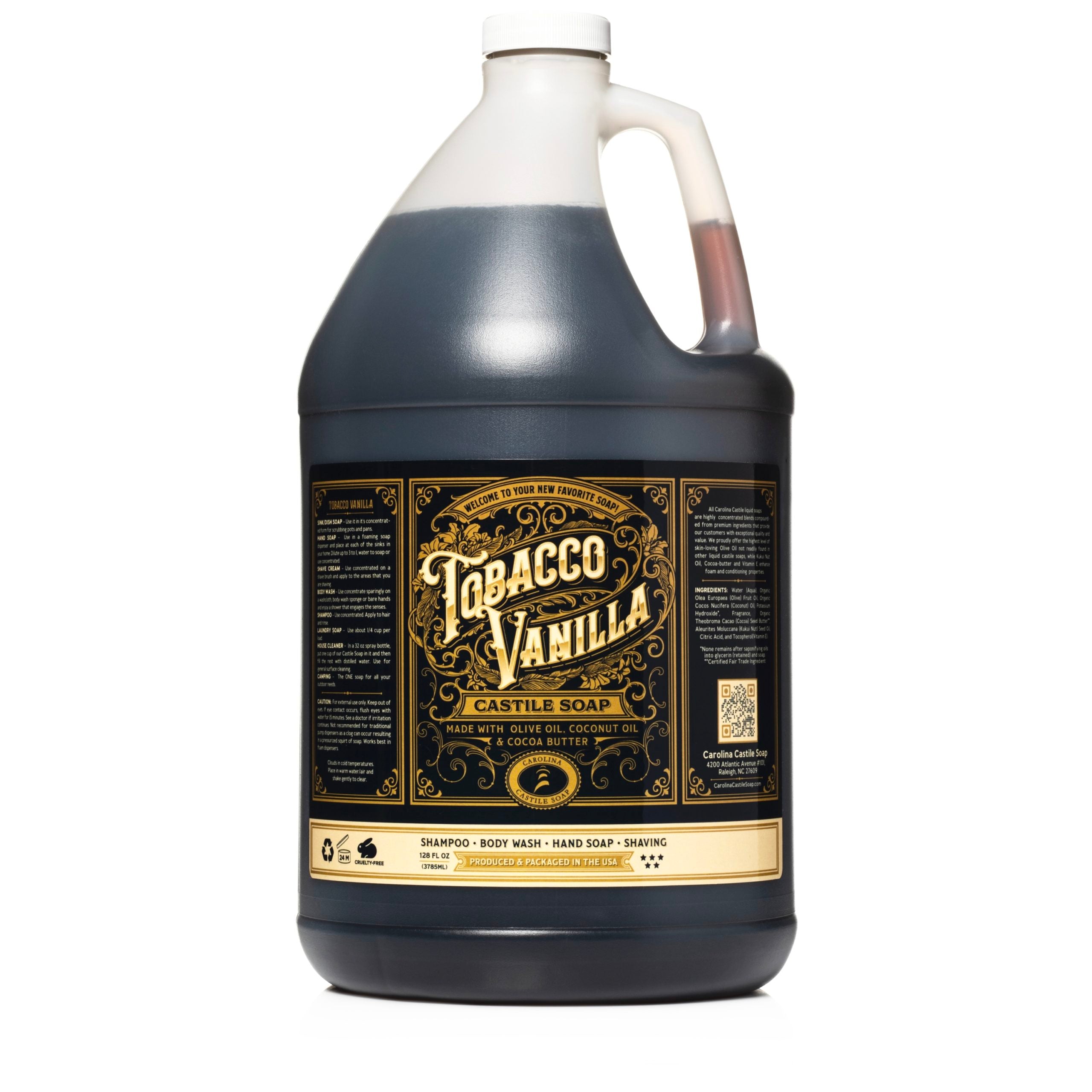 Tobacco Vanilla Castile Soap - 1 Gallon image