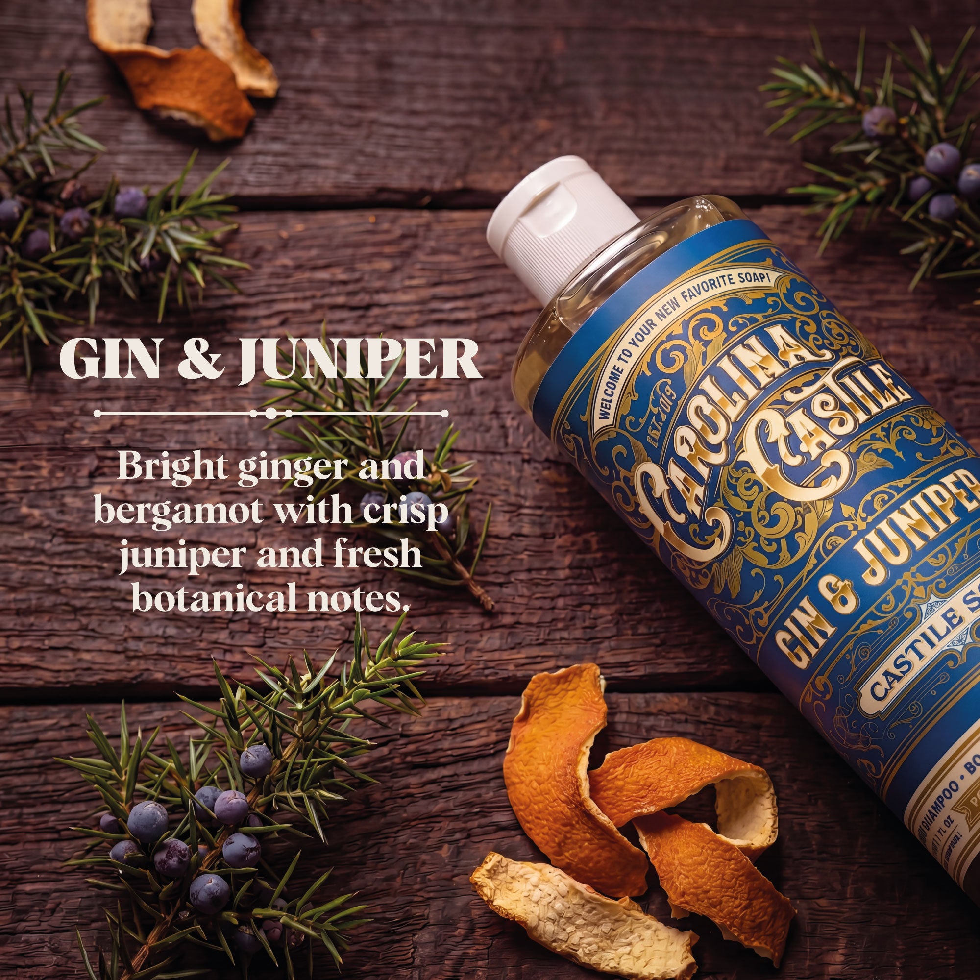 Gin Juniper Liquid Castile Soap