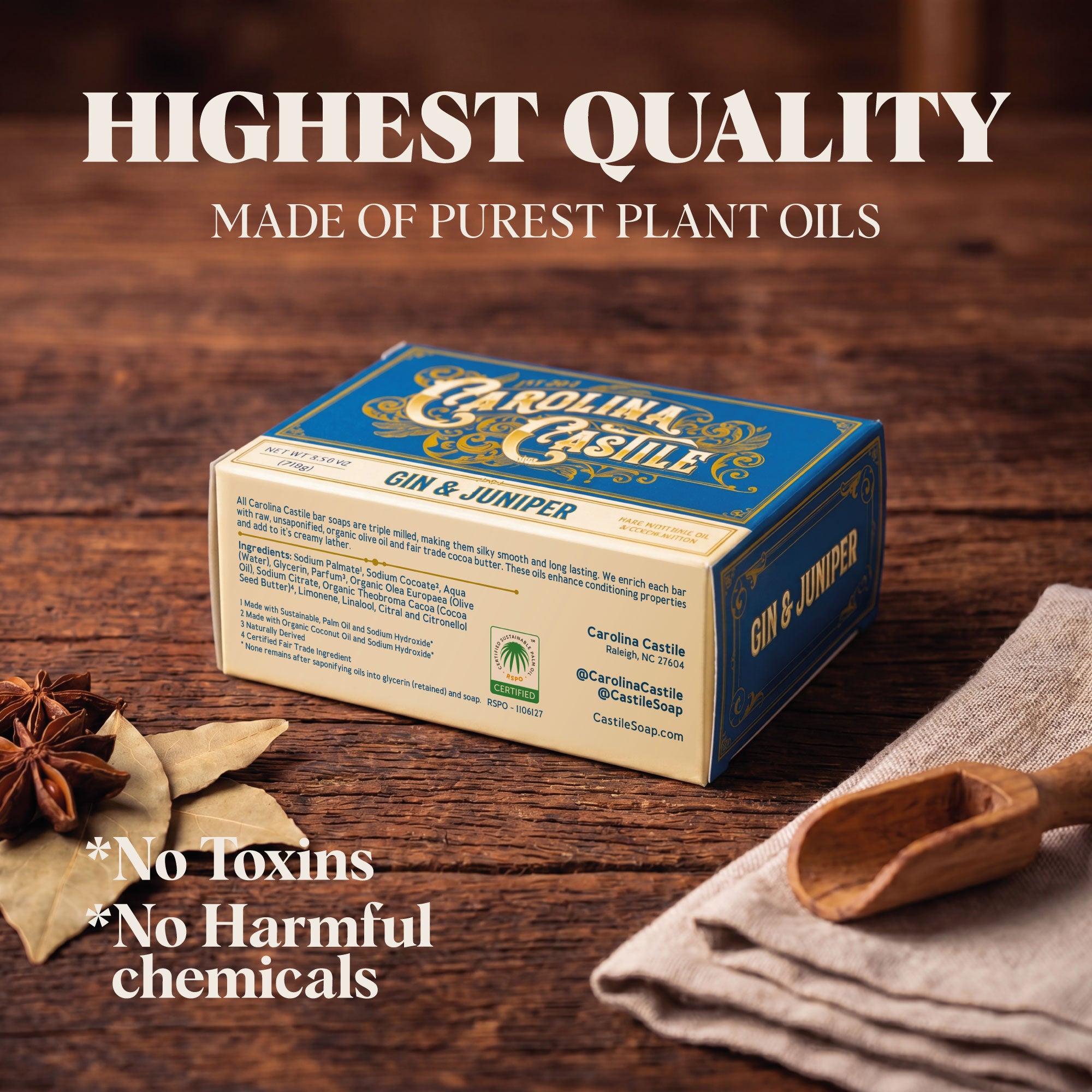 Gin & Juniper Castile Bar Soap