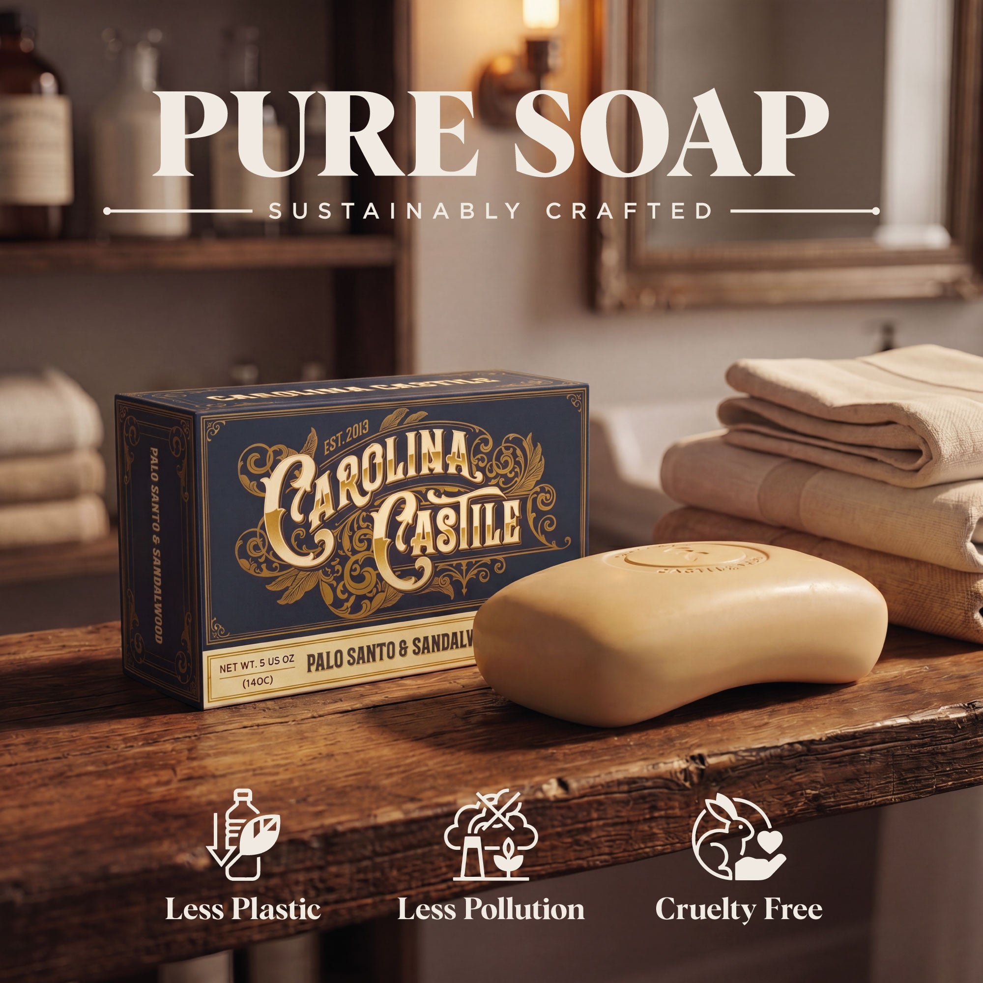 Palo Santo & Sandalwood Castile Bar Soap