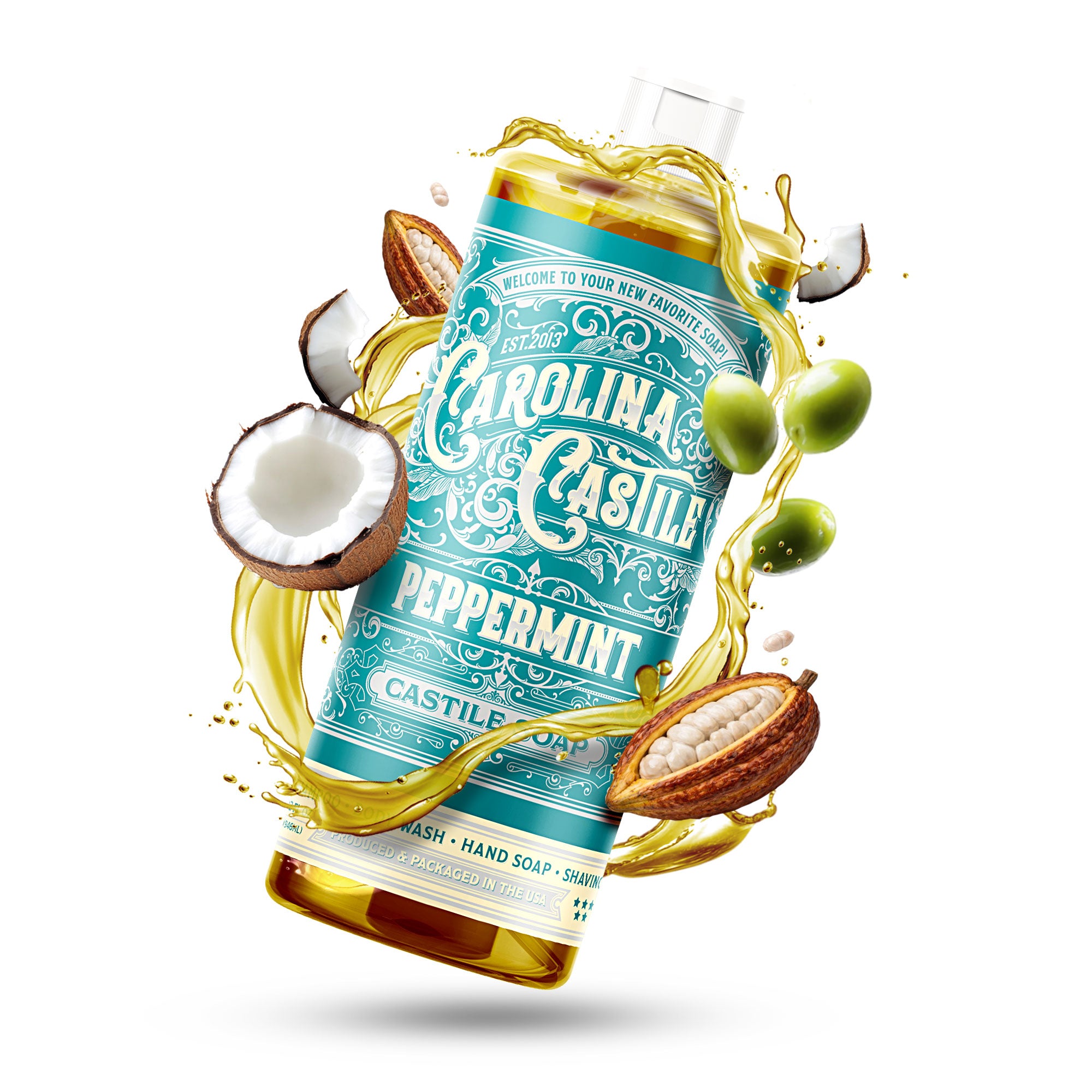 Peppermint Liquid Castile Soap | Carolina Castile Soap