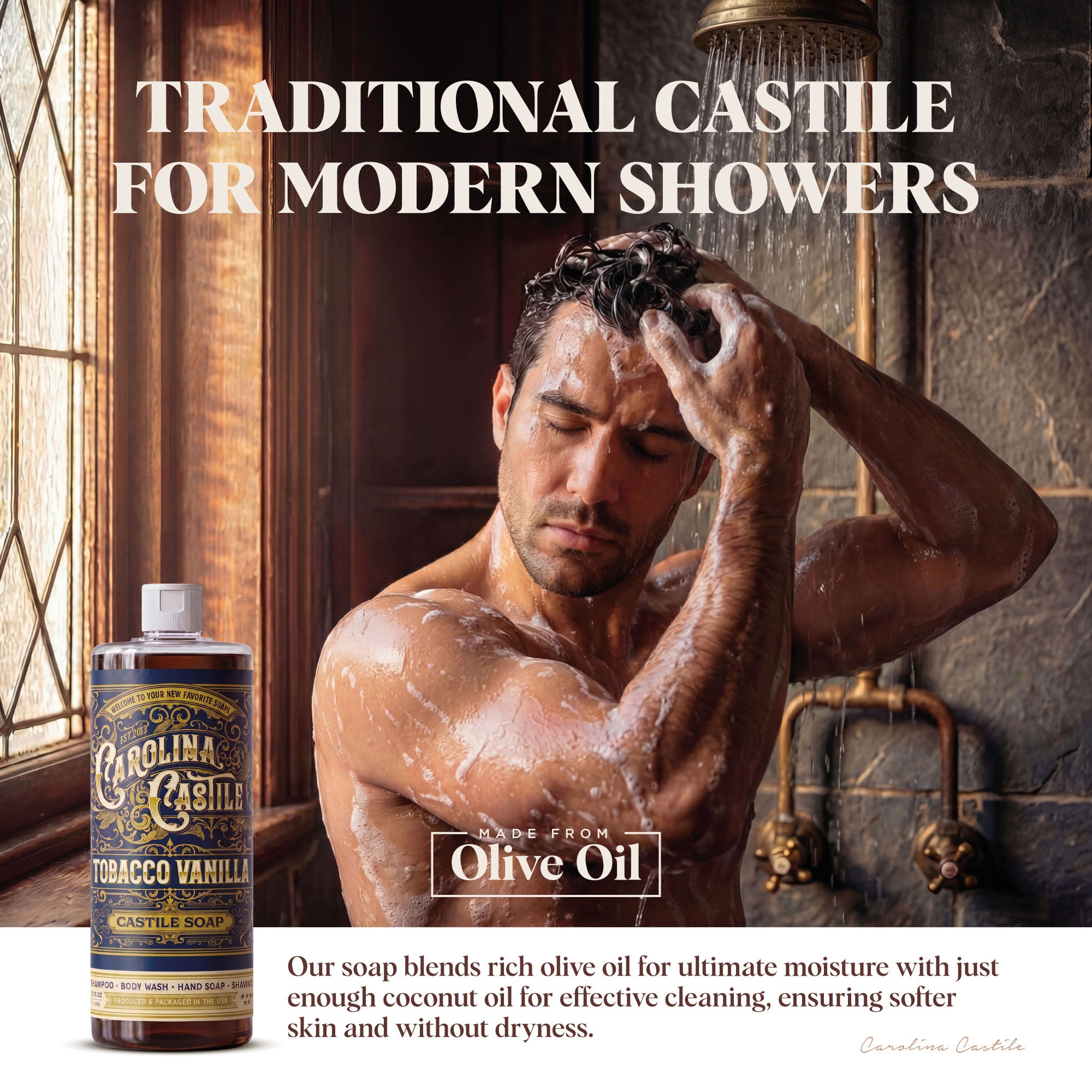 Tobacco Vanilla Liquid Castile Soap | Carolina Castile Soap