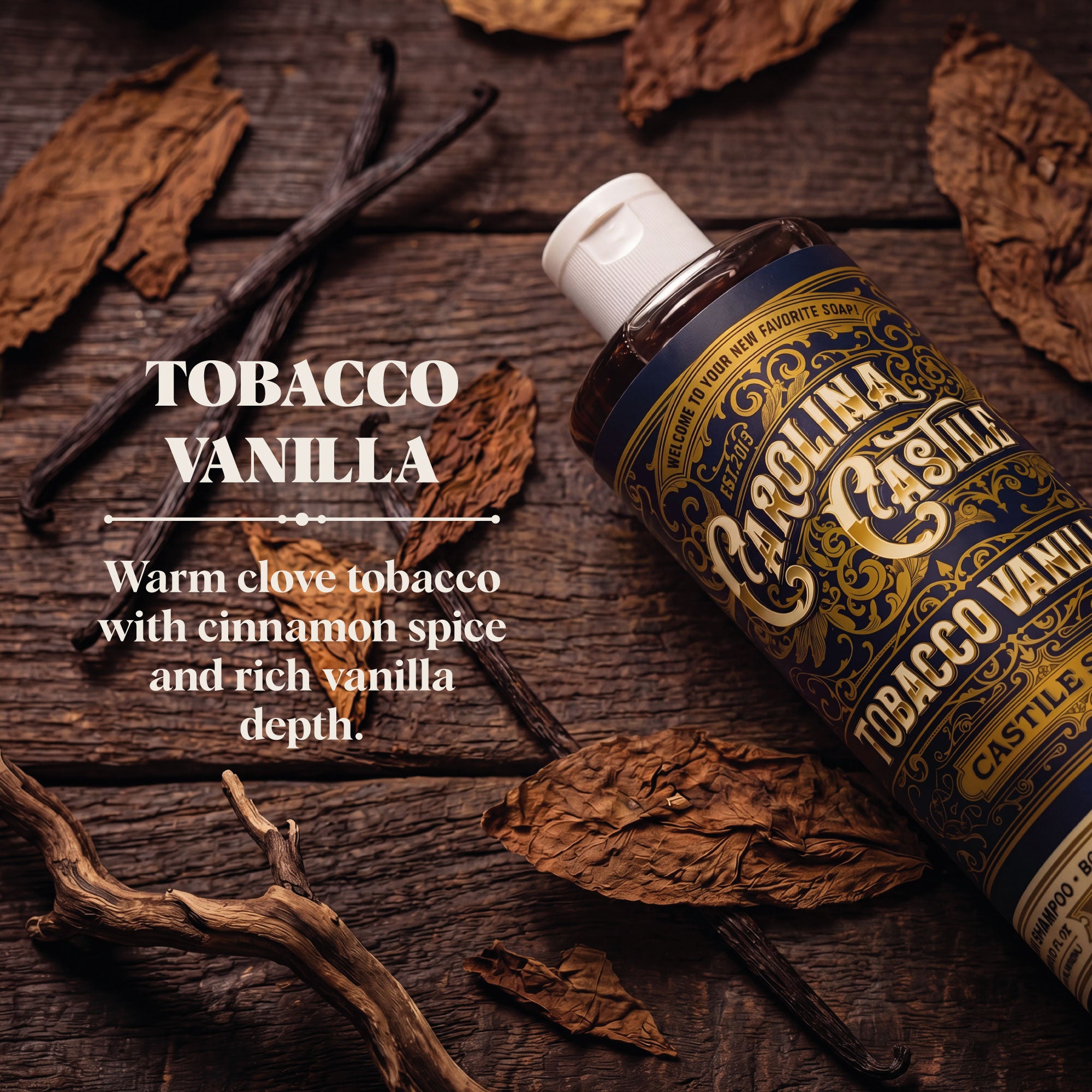 Tobacco Vanilla Liquid Castile Soap | Carolina Castile Soap